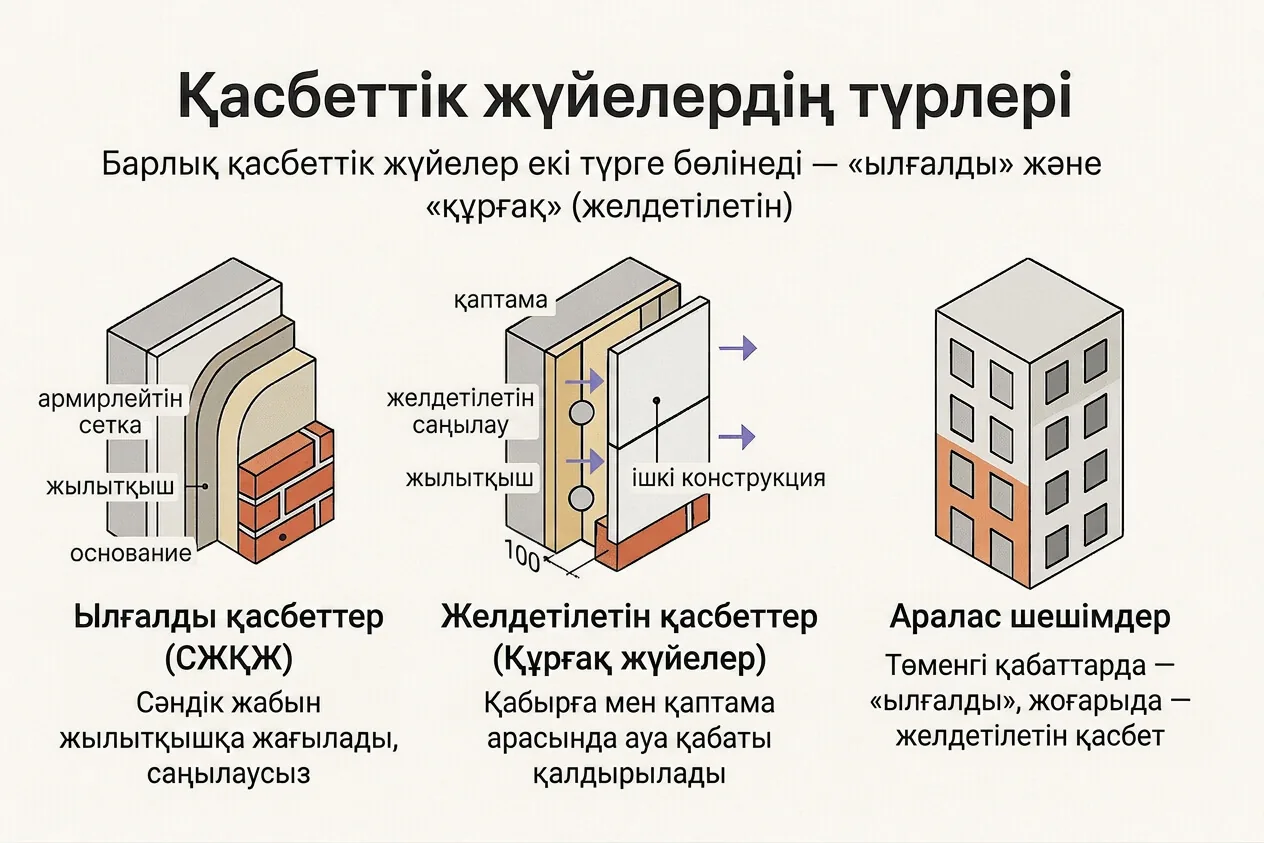 Қасбеттік шешімдерге арналған танымал технологиялар мен материалдар