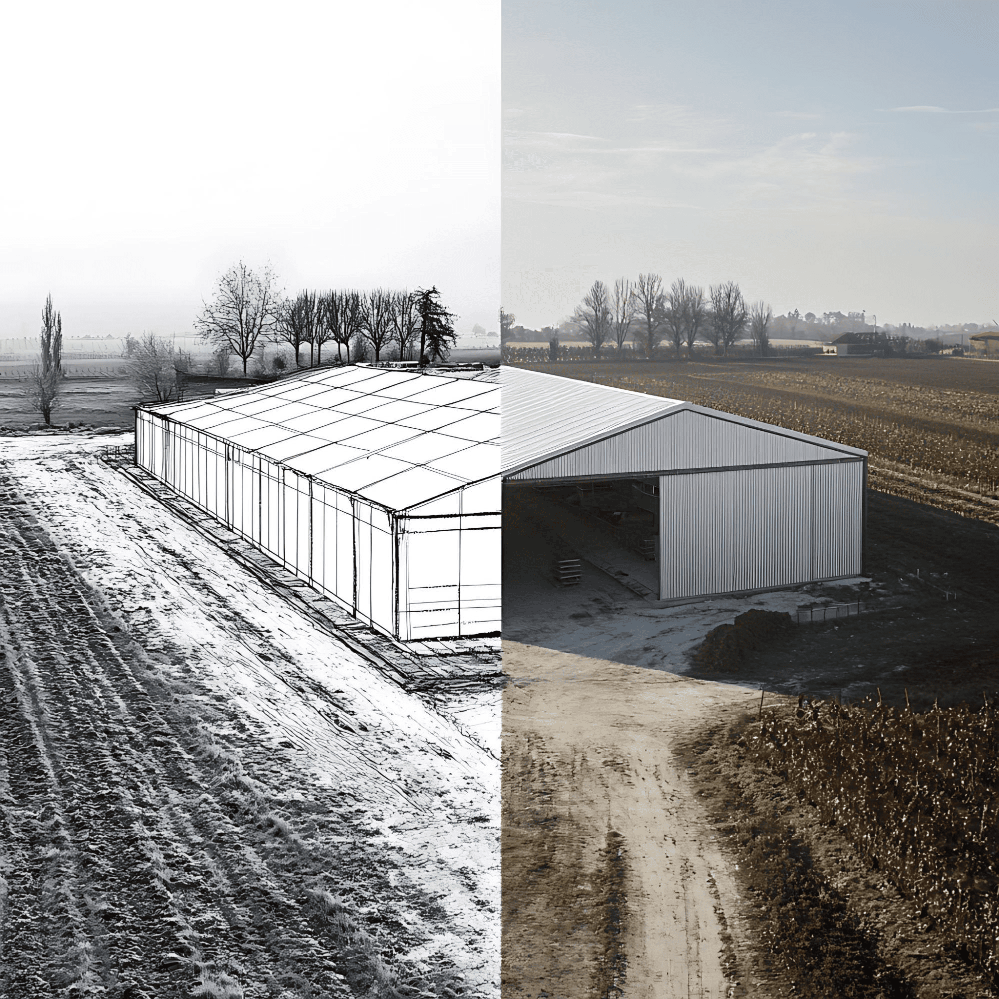 Проект: Навес для аграрной техники