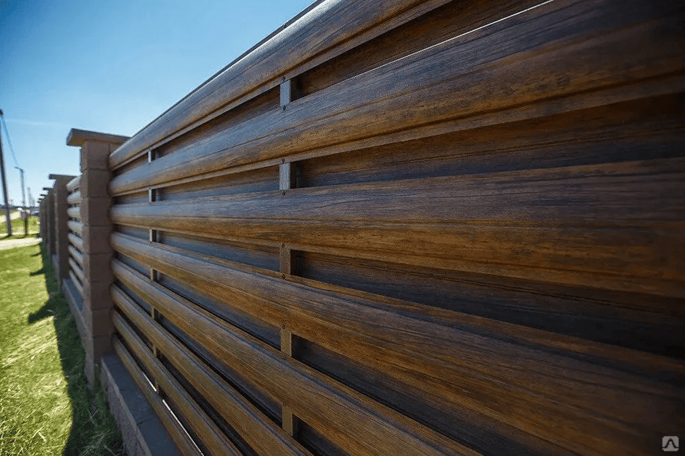 Горизонтальная шахматка из штакетника