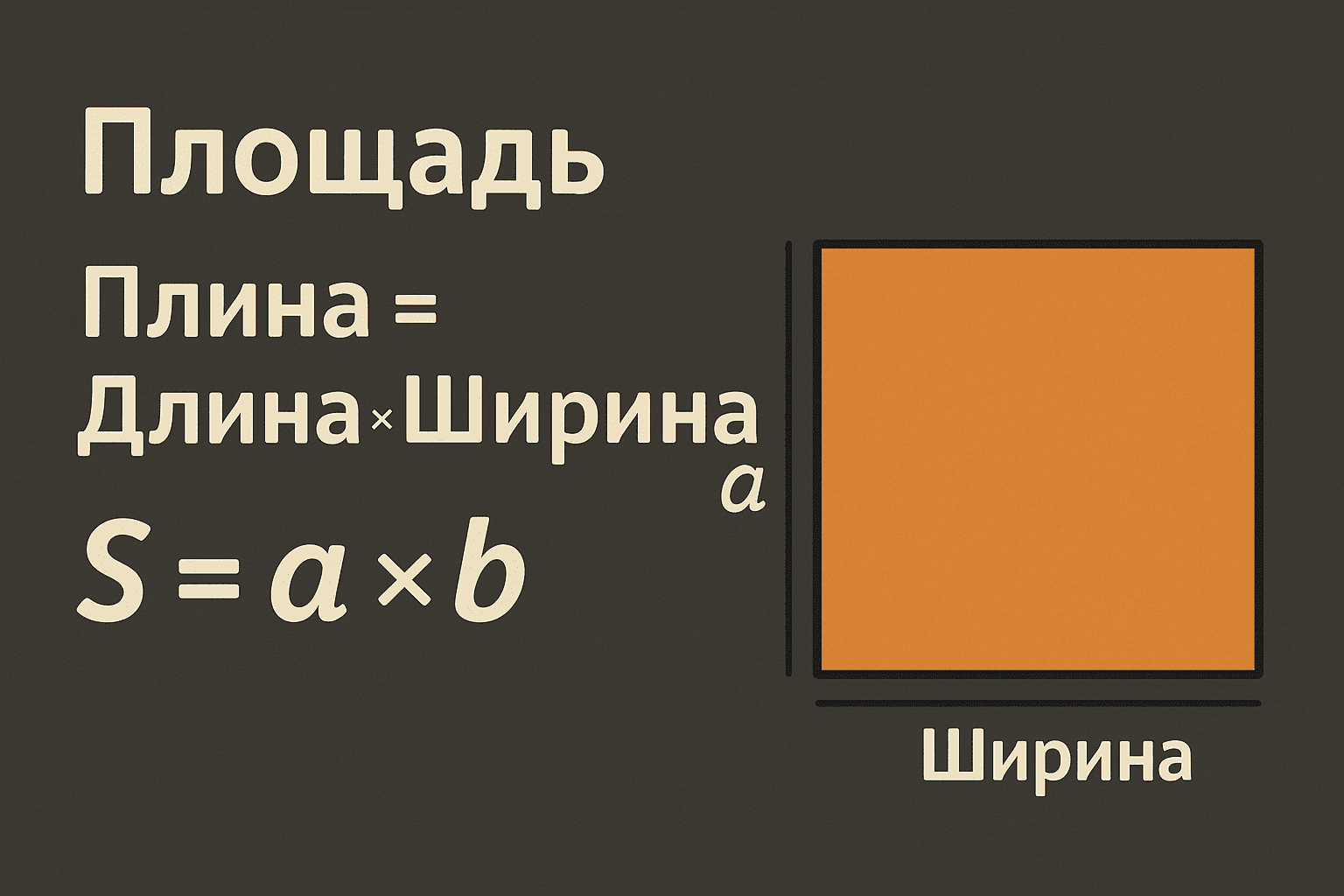 Пример расчета площади