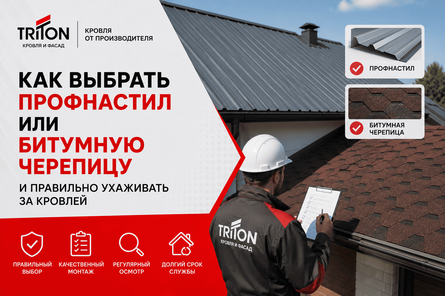 Выбрать профнастил или битумную черепицу