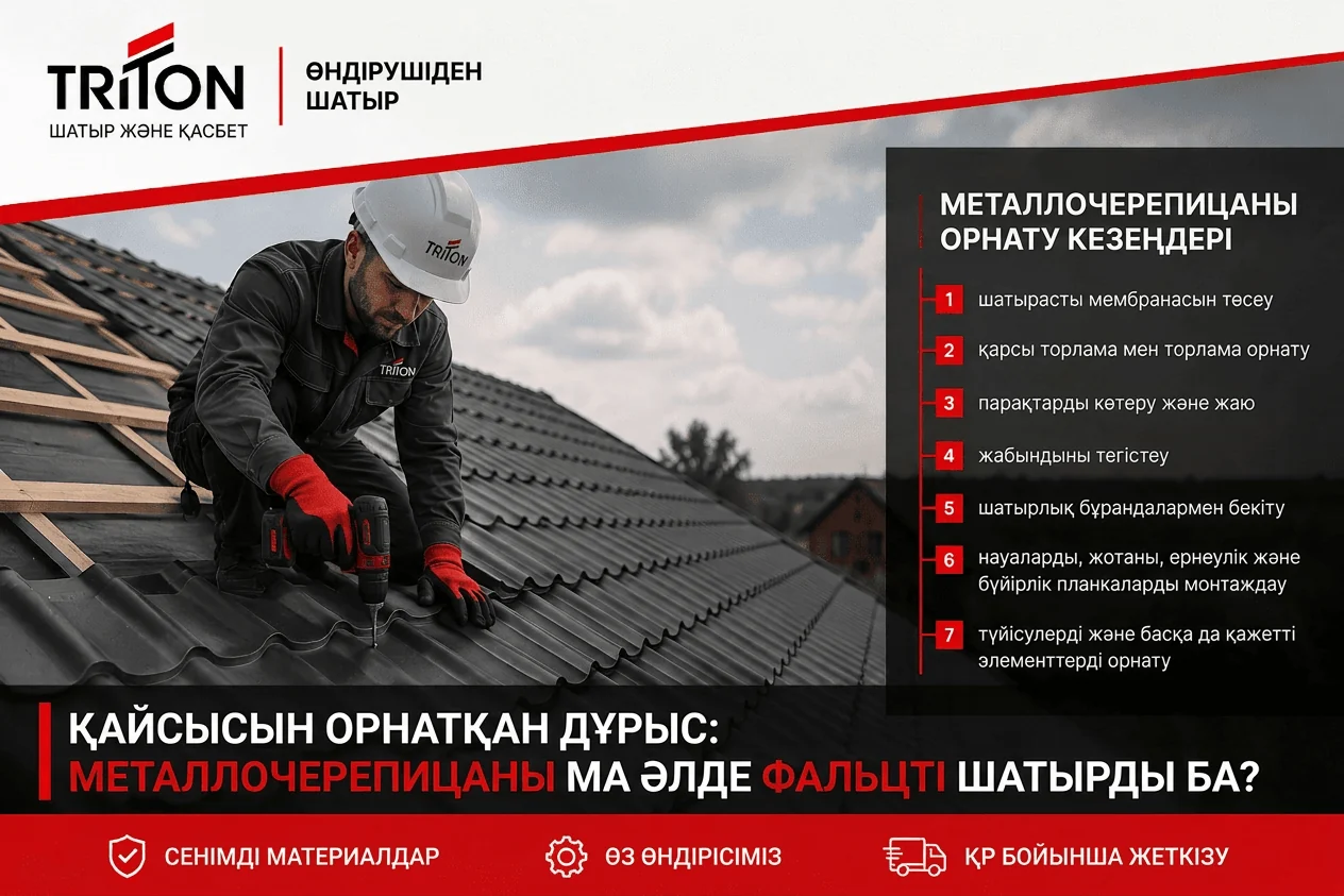 Металлочерепица немесе фальцты шатыр — шатыр материалдарын салыстыру